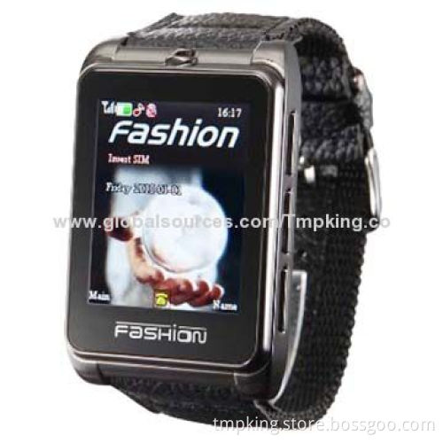 Watch Mobile Phone with 1.8-inch TFT Display and Integrated Handsfree Speaker, Bluetooth and FM